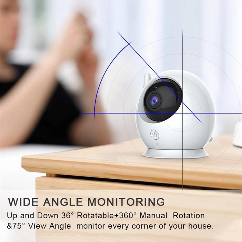 360-Degree Wireless Baby Monitor With Night Vision Camera - 4.3 Inch-1964932148821626882