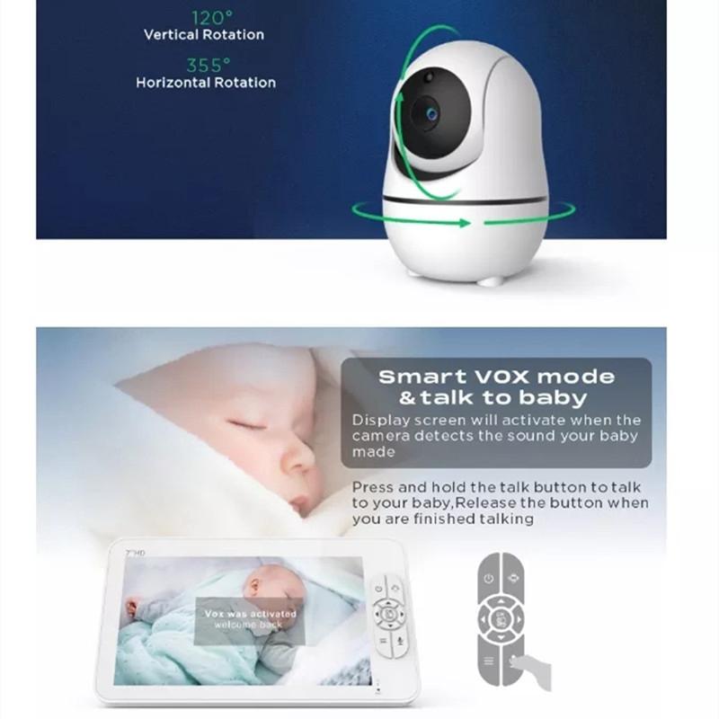 Wireless Baby Monitor With 7 Screen Night Vision & Two-Way Intercom-1943465051142885381