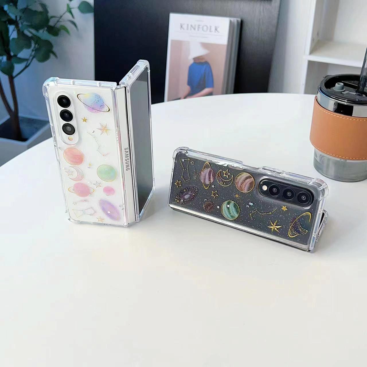 Sparkling Tpu Case For Samsung Galaxy Z Fold 4 - Glitter Epoxy-1915196645893607428