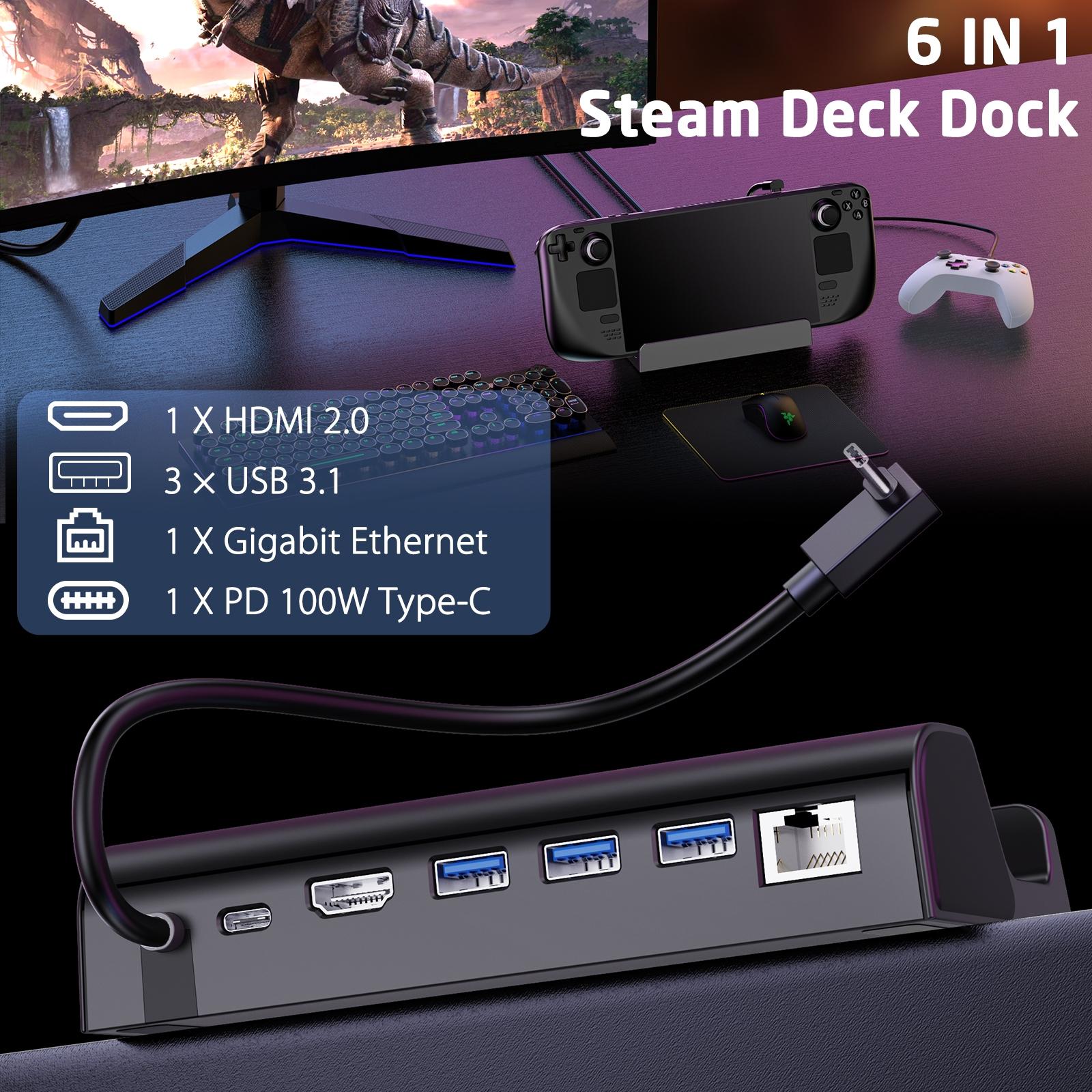 Steam Deck Expansion Dock With Hdmi And Gigabit Network Port-1922443429510516741