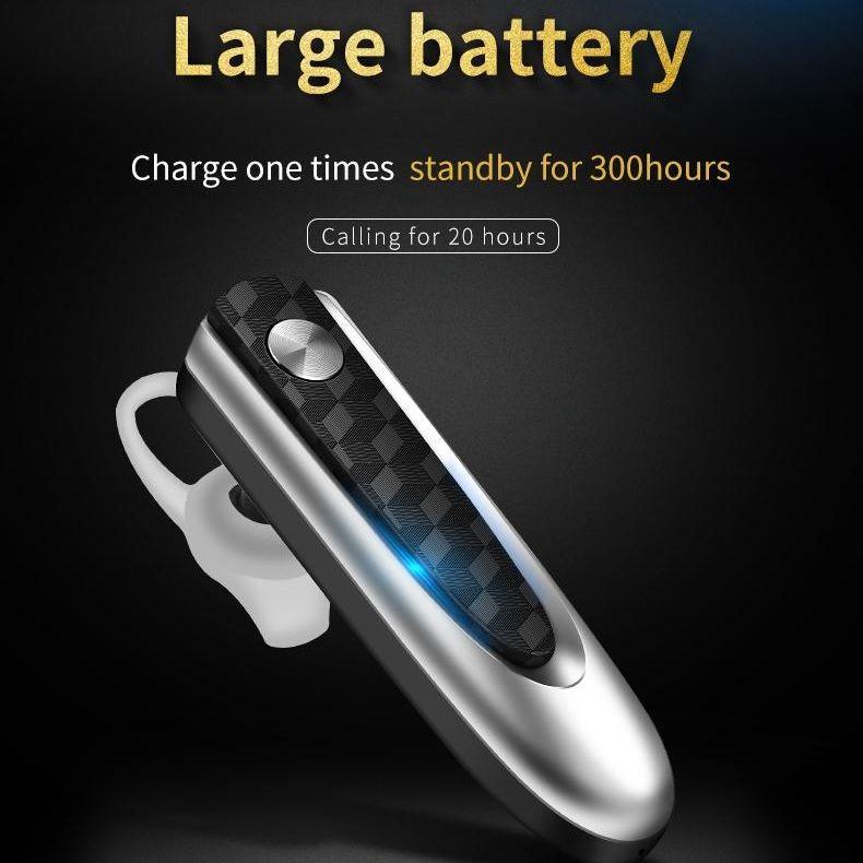 Wireless Bluetooth Earbud For Hands-Free Calls And Music - Large Battery - Black-1915198365126234113