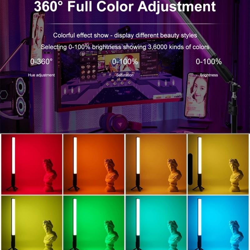 Lcd Display Rgb Handheld Video Light Stick-1915198028403314692