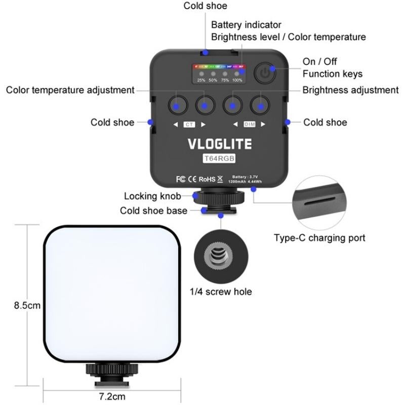 Portable Mini Rgb Beauty Light For Cell Phone Camera-1964932306863001602