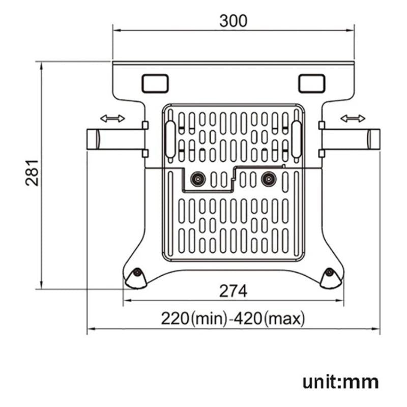 Universal Laptop Mount For Vesa 100X100Mm - Fits 10-17 Inch Notebooks-1964932252316078083