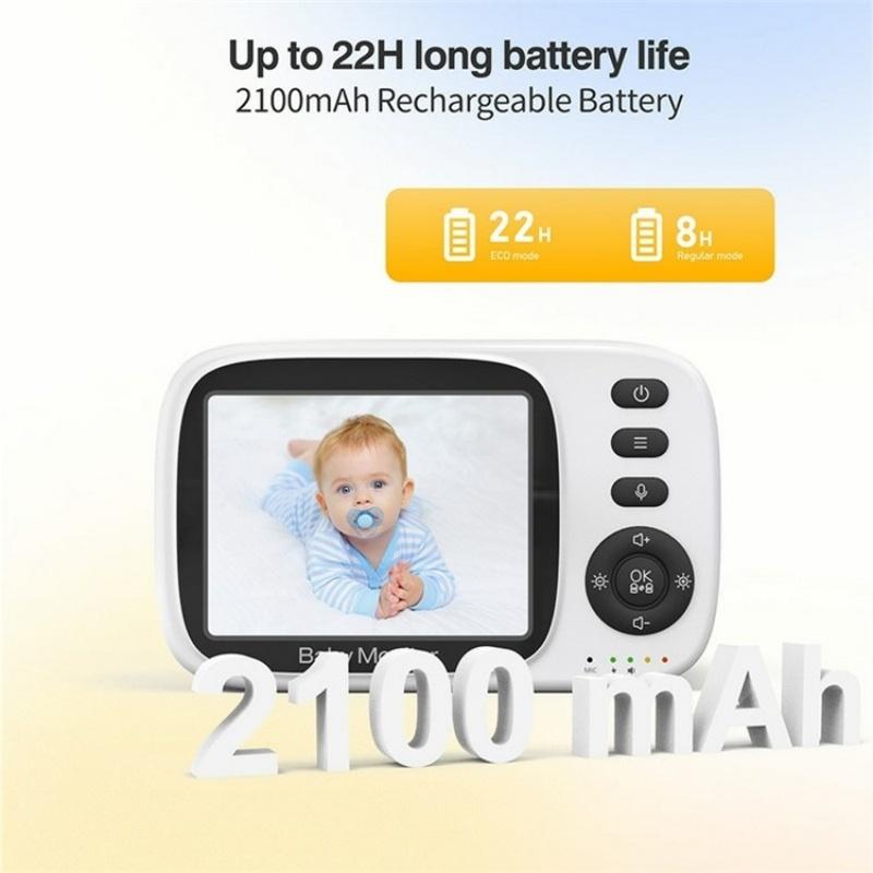 3.2 Baby Monitor With 2-Way Voice Temperature Monitoring & 3.2 Screen-1915196525848432641