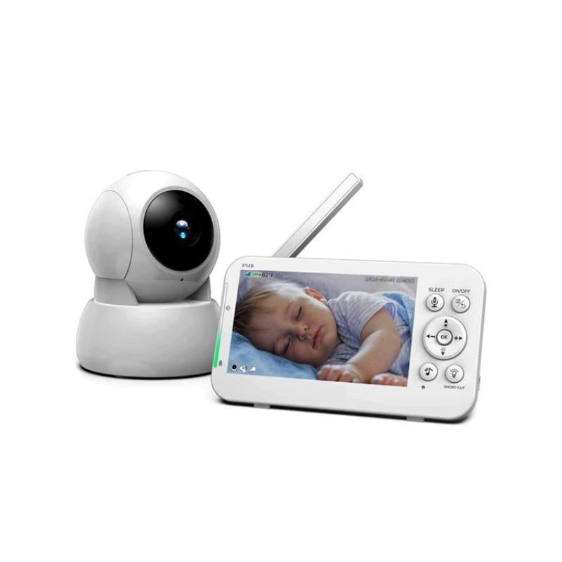 5-Inch Wireless Baby Monitor With Infrared Night Vision And Two-Way Intercom-1915196526024593414