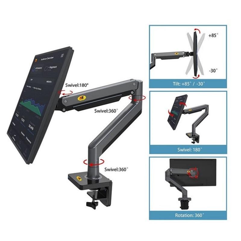 Adjustable Aluminum Monitor Holder - Rotatable 22-40 Inches-1964932323703132163