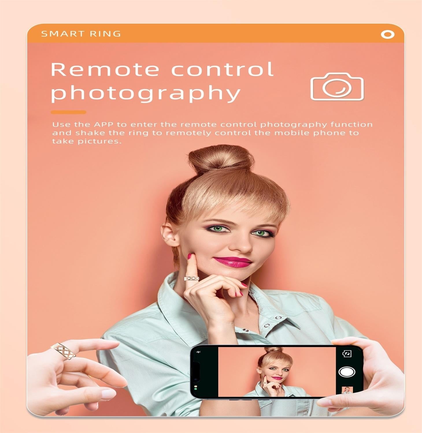 Smart Ring With Heart Rate Blood Oxygen Sleep Monitoring - Rose Gold Size 9-1964932206552027145