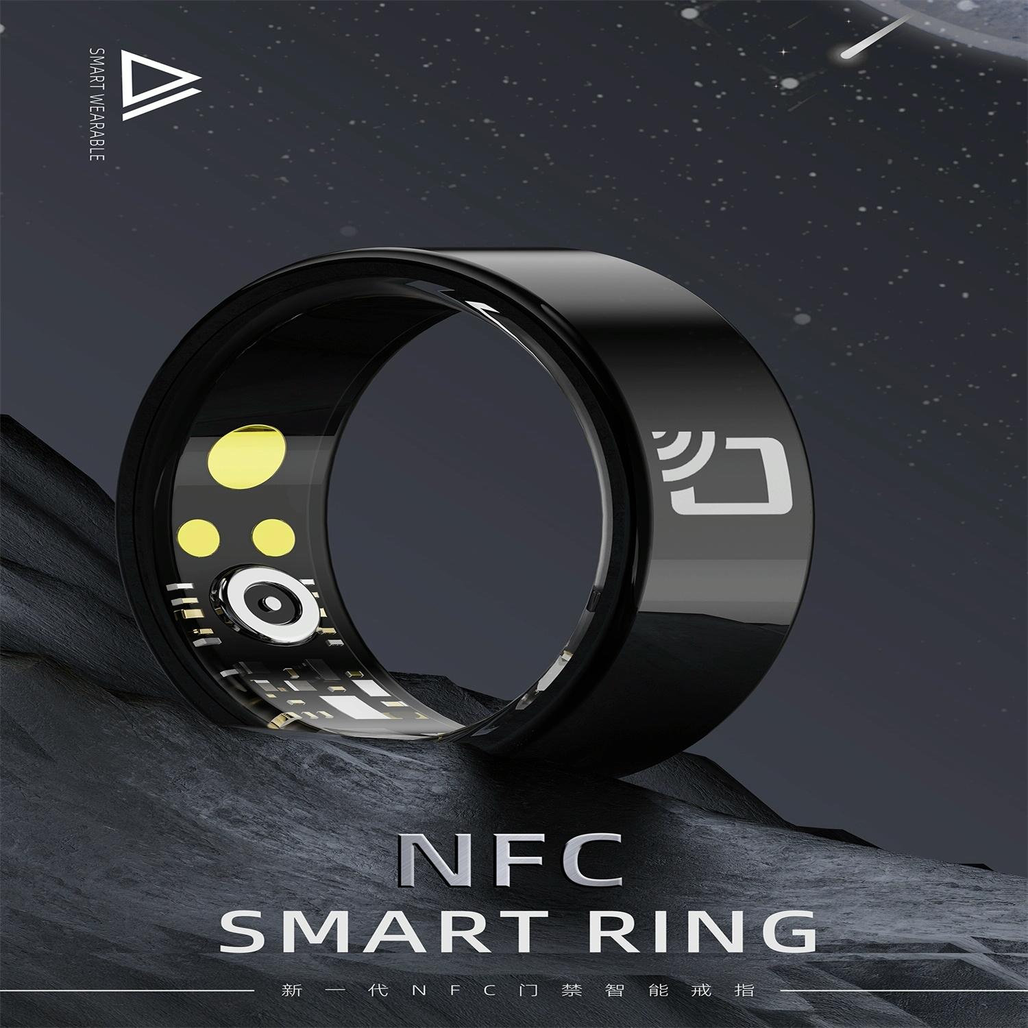 Smart Ring With Heart Rate Blood Oxygen Sleep Monitoring And Multiple Sports Modes - Black Size 10-1964932193792954369