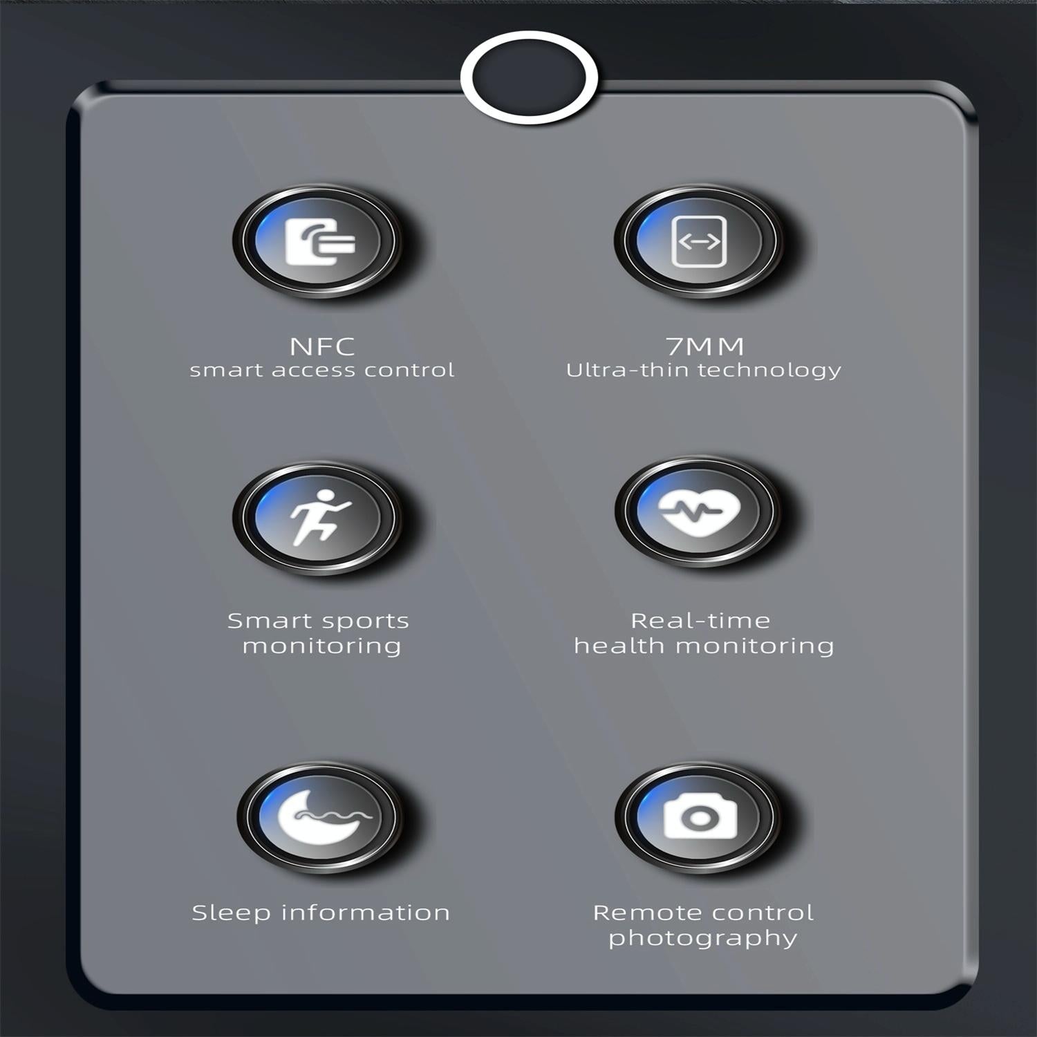 Smart Ring With Heart Rate Blood Oxygen Sleep Monitoring And Multiple Sports Modes - Black Size 10-1964932193792954370