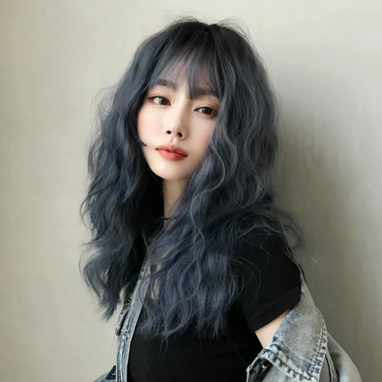 54Cm Natural Fluffy Wool Wig With Bangs-1915197826267222019
