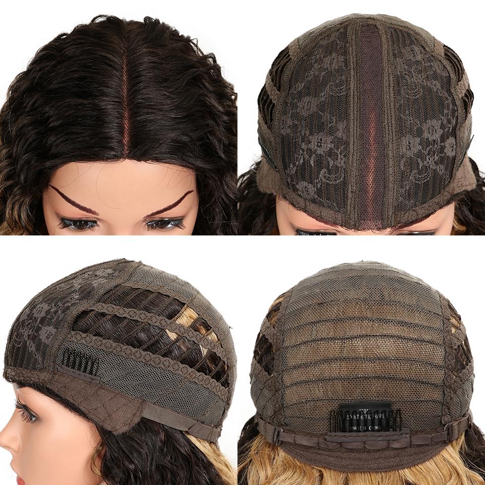 Long Curly Blonde Synthetic Lace Front Wig - Natural Look-1915196899271512068