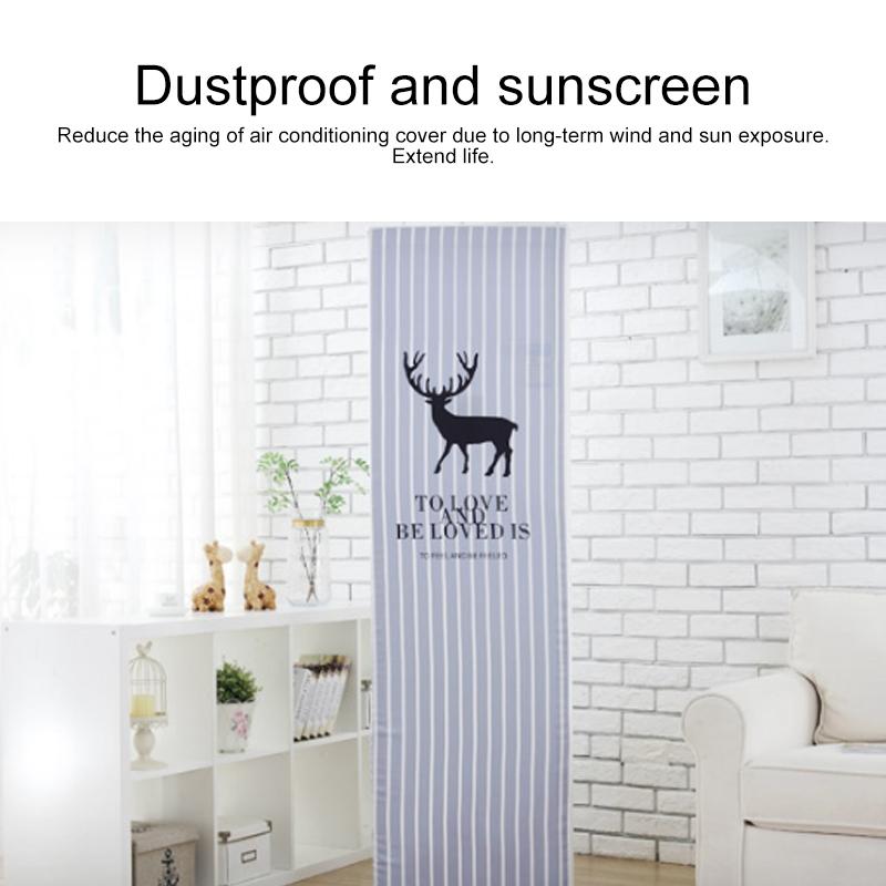 180X55X35Cm All-Inclusive Fabric Dust Cover For Vertical Cabinet Air Conditioners - Cat And Bird Design-1915198044211646466