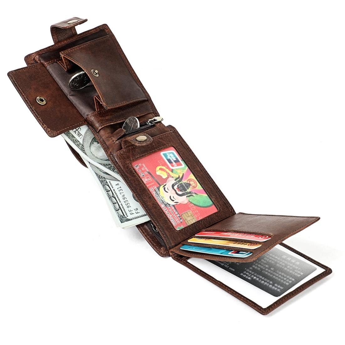 Leather Rfid Blocking Card Wallet - Multi Bit-1915197899571073029