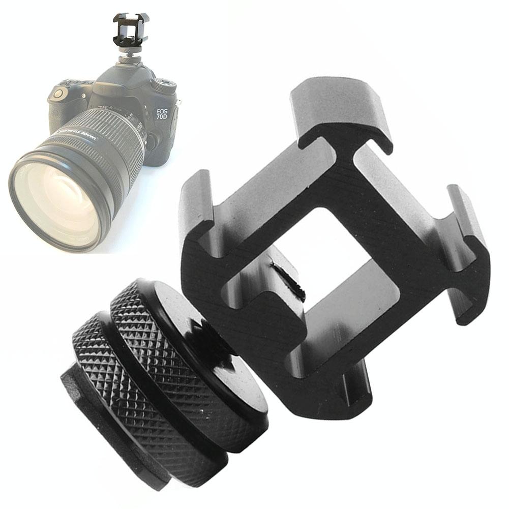 Universal Camera Hot Shoe Base - 2Pcs Three-Head Rotary-1915198017850445826