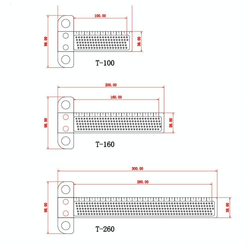 Precision T-Shaped Woodworking Marking Ruler - Ideal For Accurate Hole Measurements-1915197994261680134