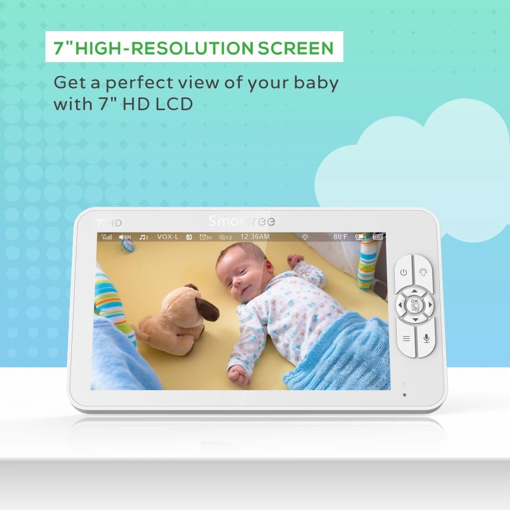 7 Wireless Baby Monitor With Temperature Monitor And 2-Way Audio-1915197959969050626
