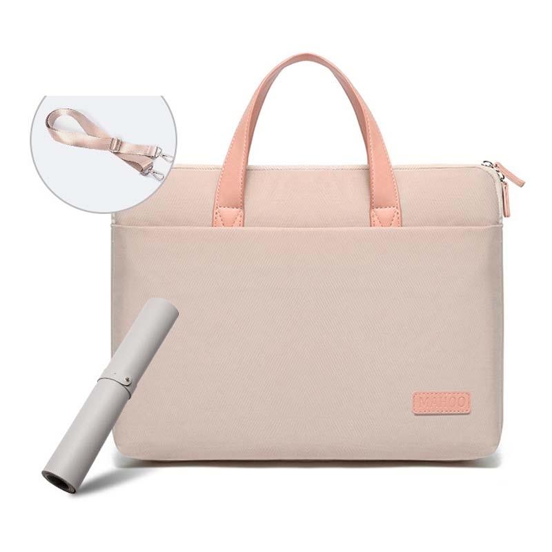 Ultra-Thin Macbook Laptop Bag With Mouse Pad - Khaki & Gray 15.6-16.1 Inches-1915197027109703680