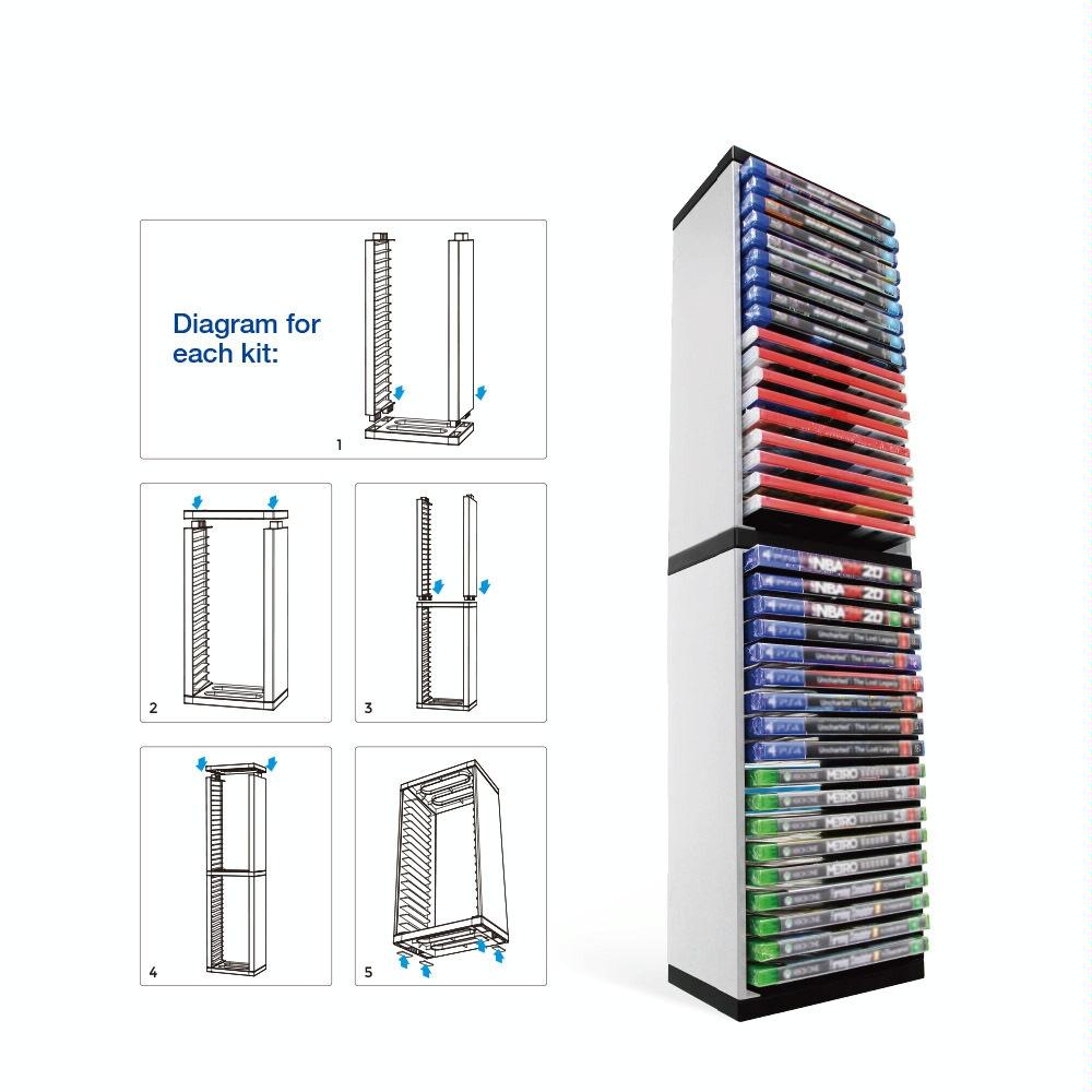 36-Cd Double-Layer Rack For Ps5 Console Games-1964932262277550081