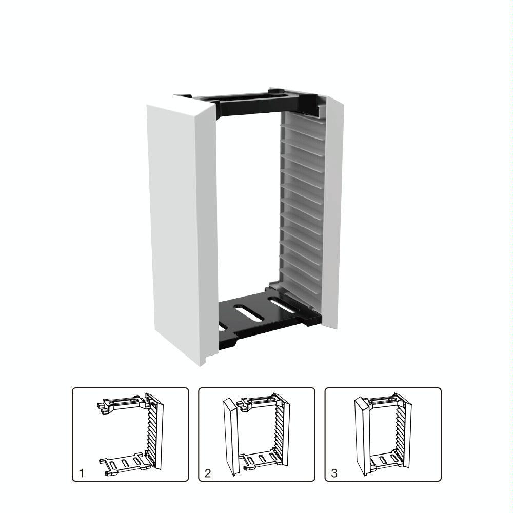 12-Cd Double-Layer Storage Rack For Ps5 Console Games-1964932237816369155