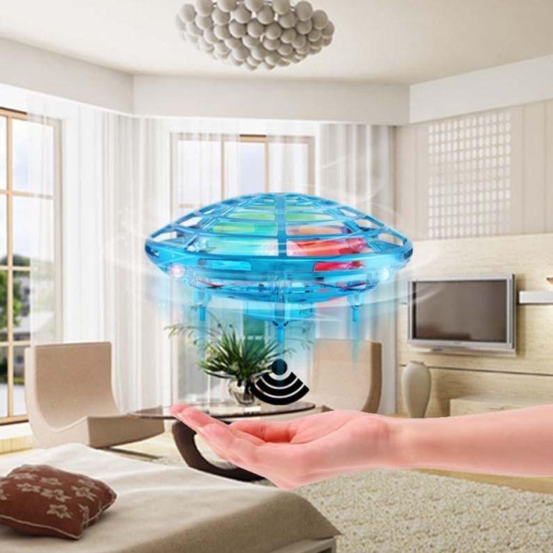 5 Induction Quadcopter Mini Drone With Colourful Lights - Blue-1915198343471042563