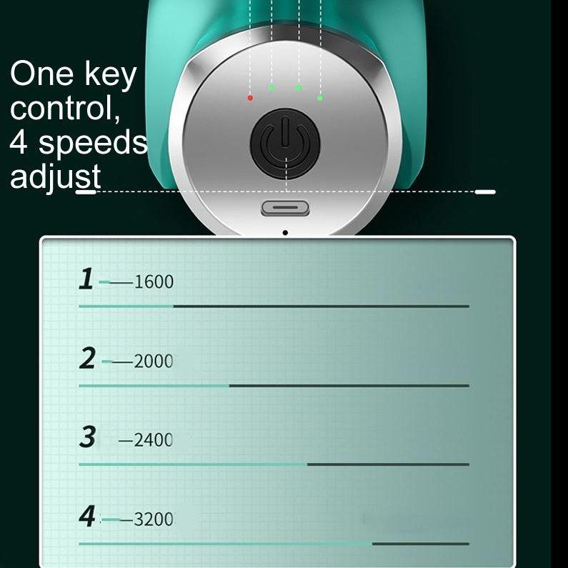 Electric Shock Muscle Massage Gun - Foldable Black Pocket-1915198270523707396