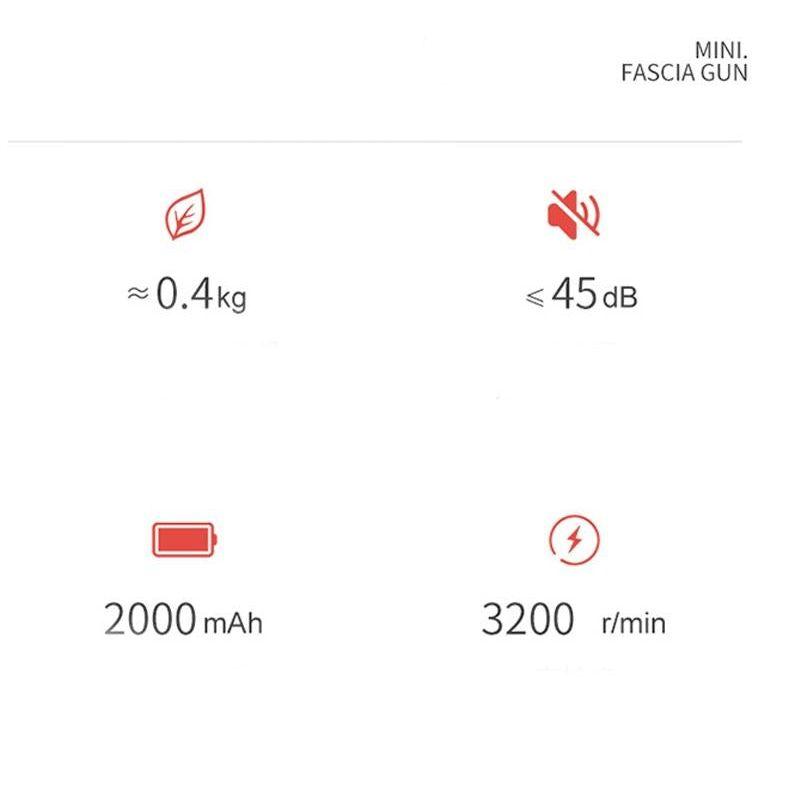 Electric Shock Muscle Massage Gun - Minia Black Fascia Pocket-1915197613154635781