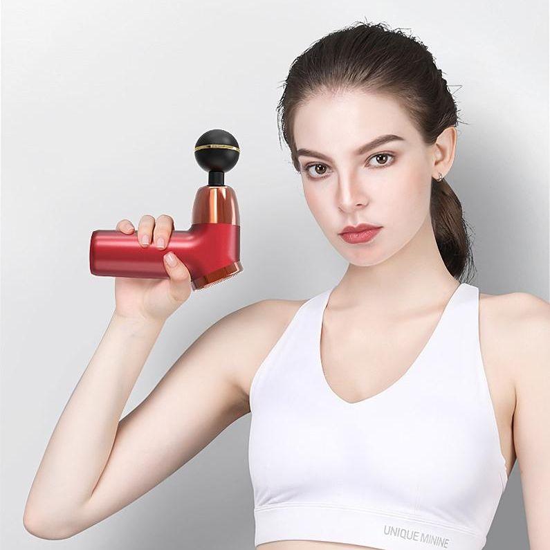 20-Speed Electric Shock Muscle Massage Gun With Lcd Screen - Black-1915197862053023750