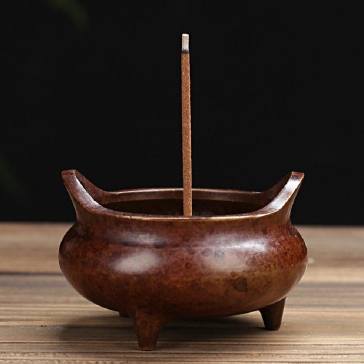 Antique Incense Burner - Pure Copper Binaural Small Indoor-1915198338144276481