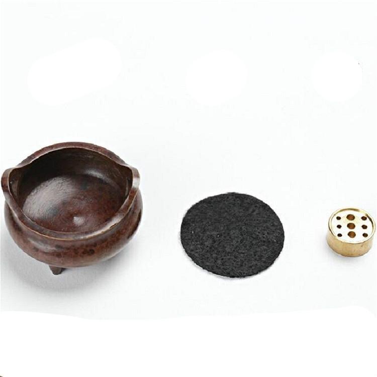 Antique Incense Burner - Pure Copper Binaural Small Indoor-1915198338144276484