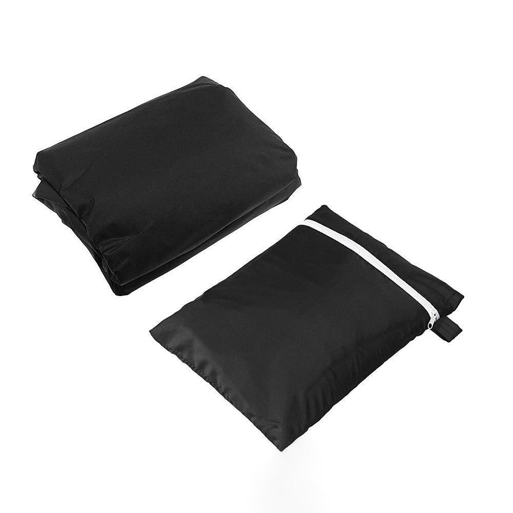 Waterproof Outdoor Bench Cover - Fits 3 Seats - 163X66X89Cm - Black / Silver-1915196976371208197