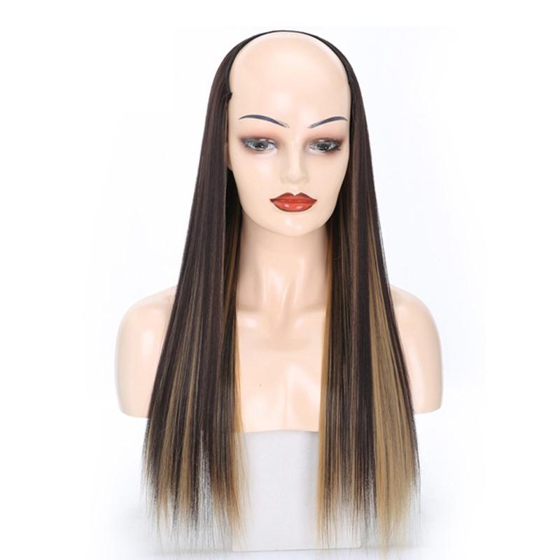 U-Shaped Long Straight Half Wig - Headgear In 4H27 Colour-1915197459521474564