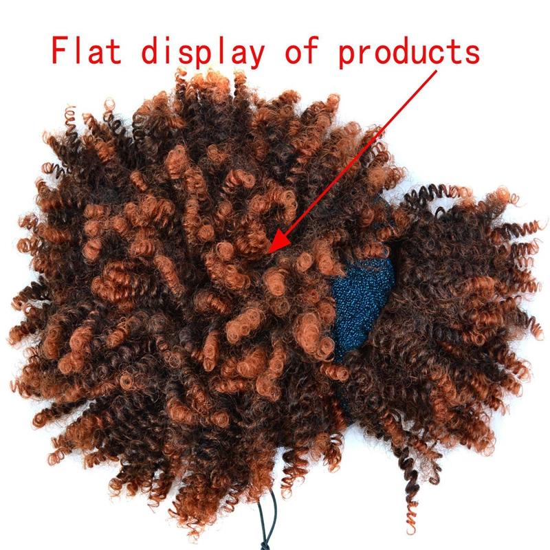 Gradient Small Curly Headscarf Wig In 11.Tjf4 1B Colour-1915198368800444421