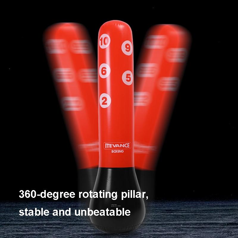 1.55M Vertical Inflatable Punching Bag For Kids - Pvc Tumbler Boxing Column-1915197061754654725
