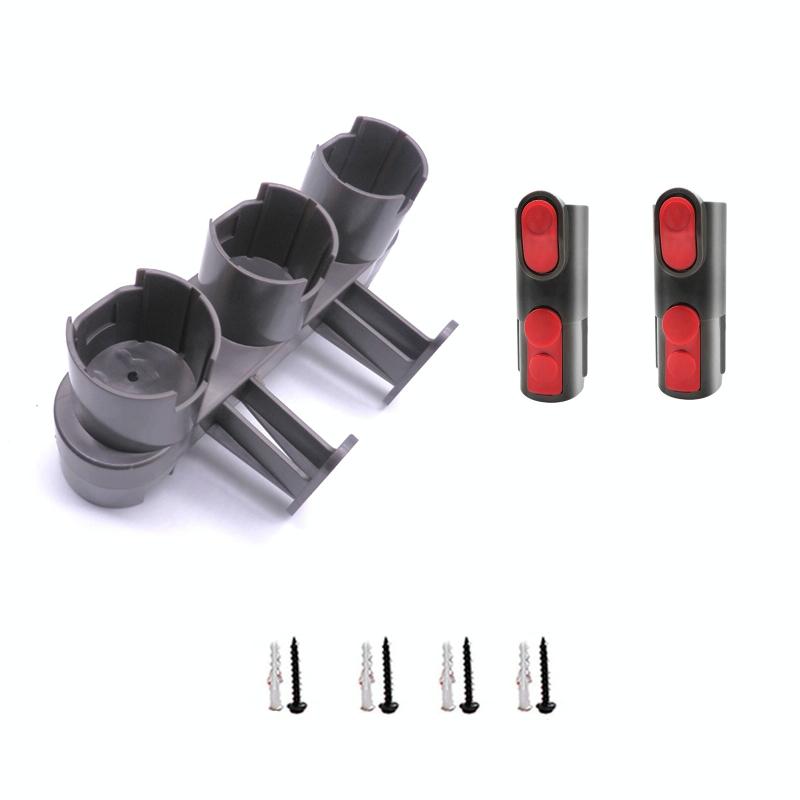 Universal Vacuum Cleaner Rack With 2 Adapters For Dyson V7 V8 V10 - Organize And Store Efficiently-1915197402940313600