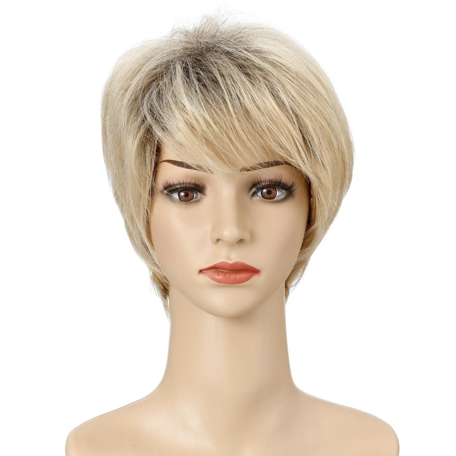 Women Short Hair Set - Gold-1915198004495781888