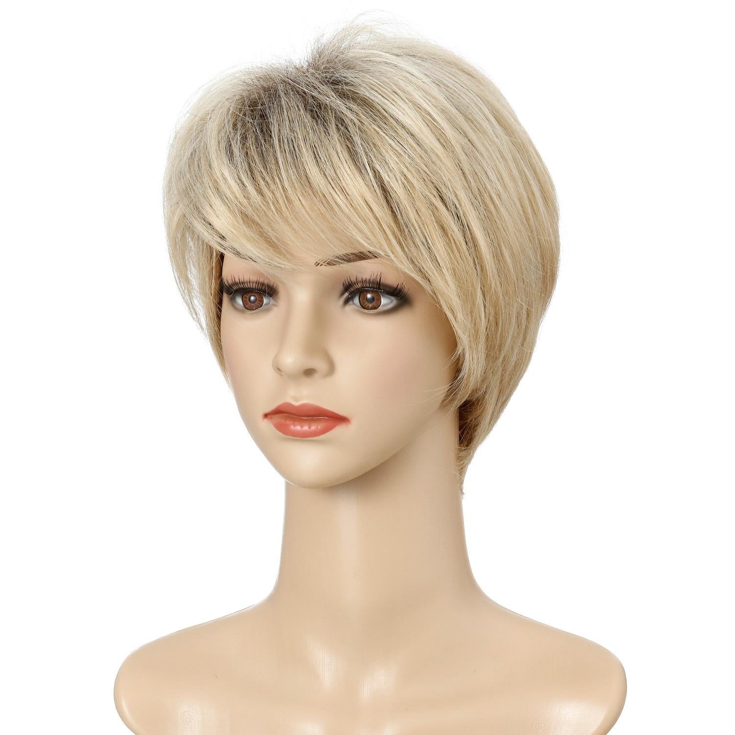Women Short Hair Set - Gold-1915198004495781889