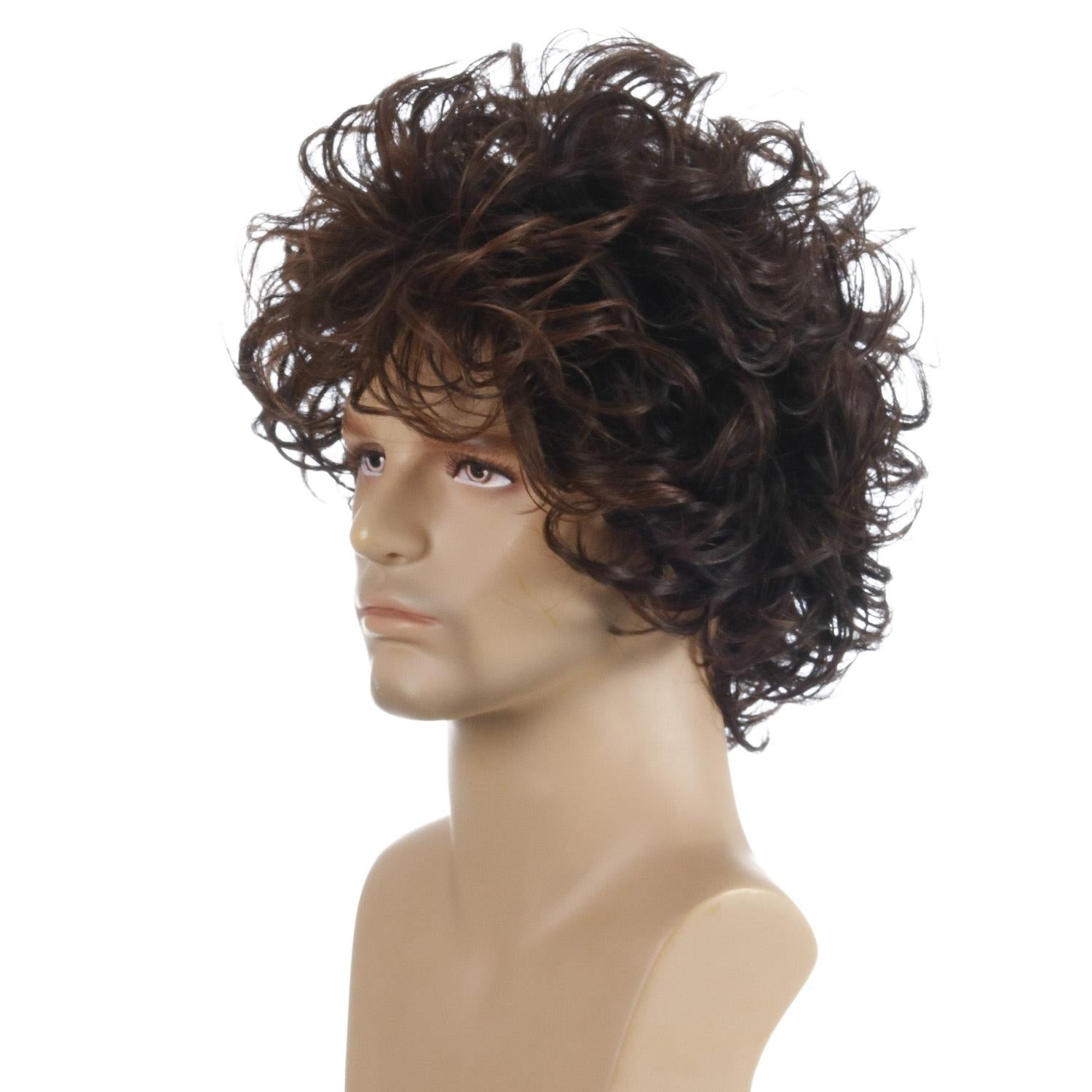 Short Curly Men Wig Set - Natural Look-1915196860809744386