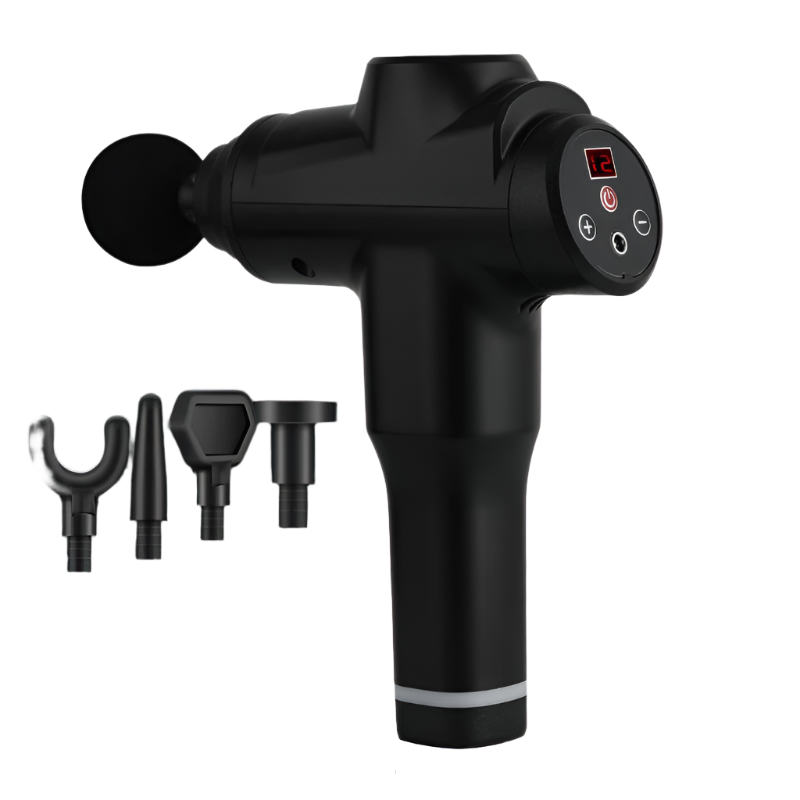 Portable Fascia Massage Gun For Muscle Relaxation - 12 Gears Black-1915196532290883589
