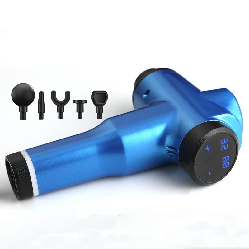 Portable Fascia Massage Gun For Muscle Relaxation - 32 Gears Blue-1915196517443047424