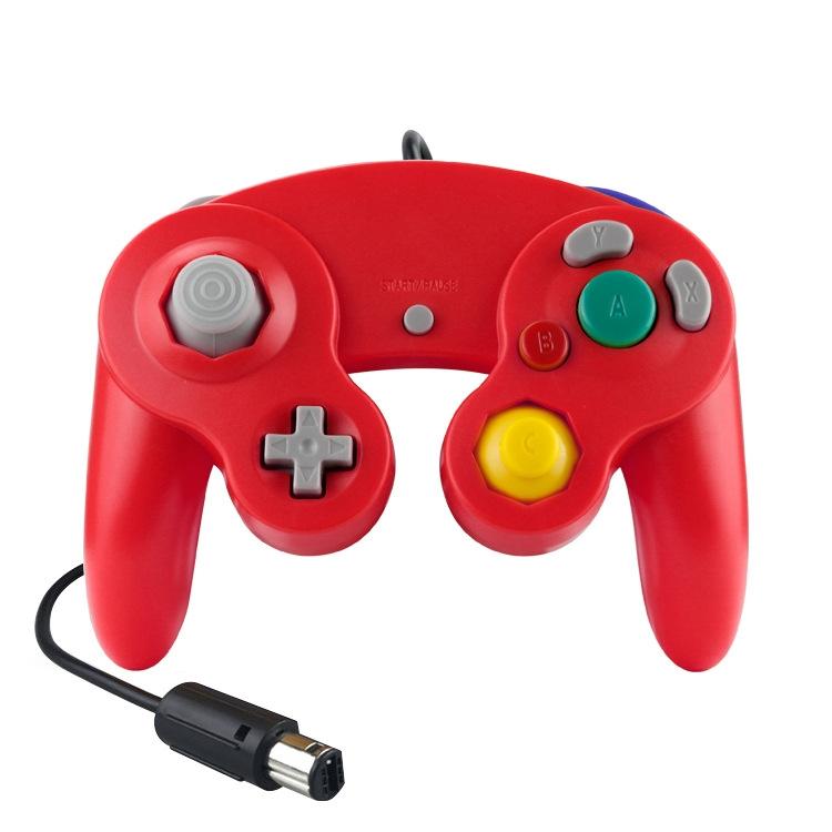 2-Pack Wired Vibrating Game Controller For Nintendo Ngc / Wii - Red-1915197806017122309