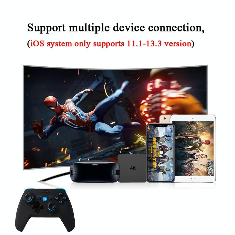 Wireless Game Controller For Android / Ios / Pc / Ps3 With Bluetooth & 2.4Ghz Includes Handle Bracket And Receiver - Blue-1915197459227873284