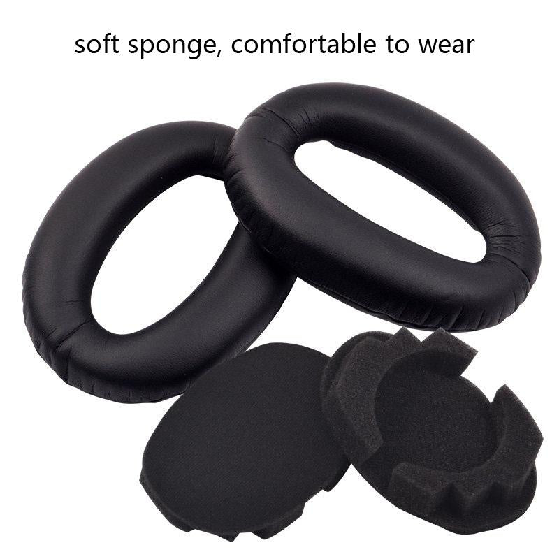 2-Pack Sony Wh-1000Xm2 / Xm3 / Xm4 Headset Covers - Black Lambskin-1915198367282106372
