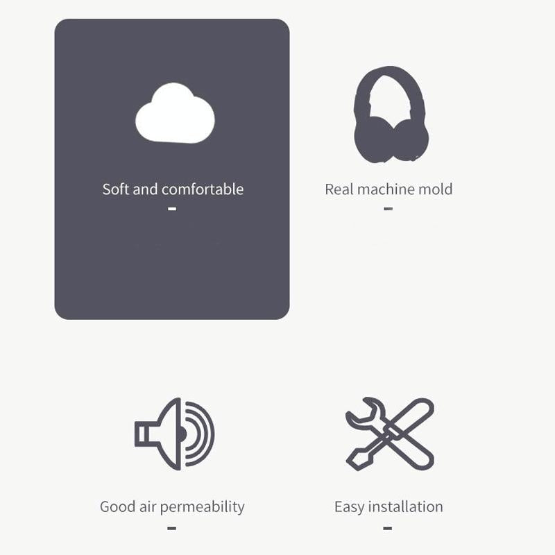 2-Pack Flannel Earmuff Covers For Logitech A50 Gaming Headset-1915197811671044099