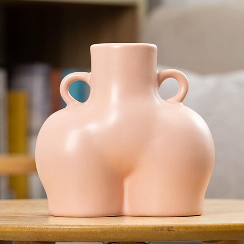 Large Matte Pink Ceramic Vase For Home Decor And Dried Flower Arrangements-1915197534297526272