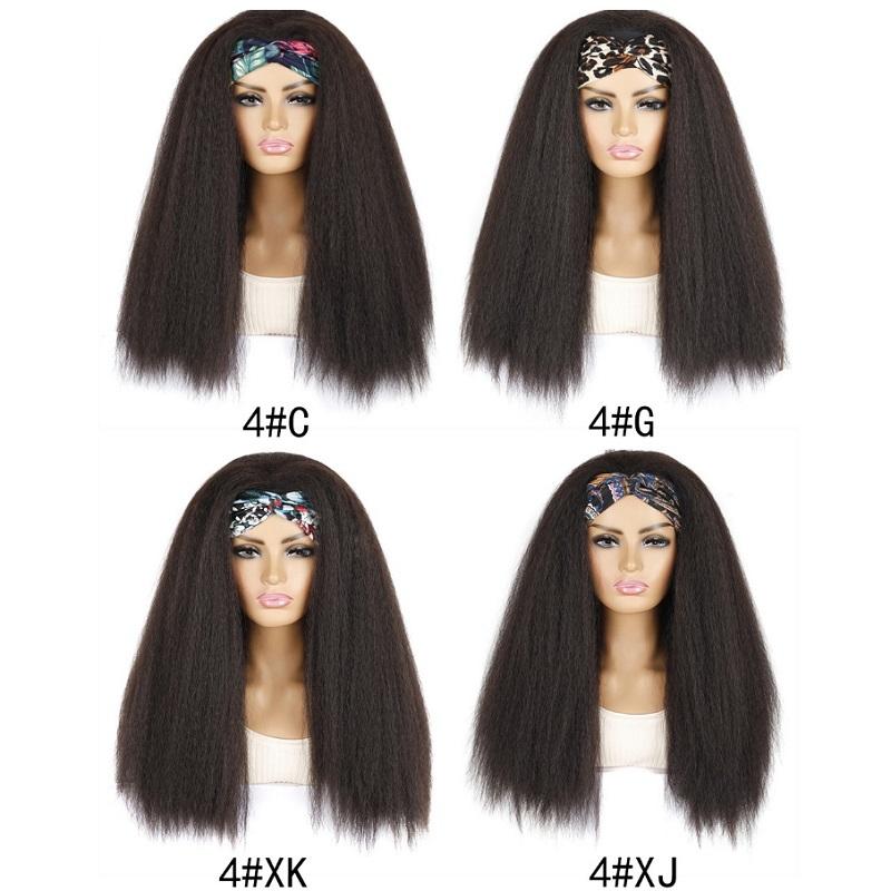 4Xk Long Hair Turban Headband With Corn Beard Wig-1915198399725047809