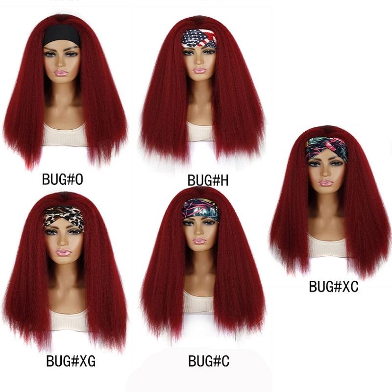 Turban Headband With Long Hair And Corn Beard Wig-1915197706809249793