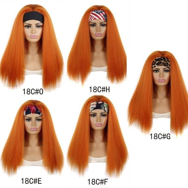 18C O Long Hair Turban Headband With Corn Beard Wig-1915197196135960577