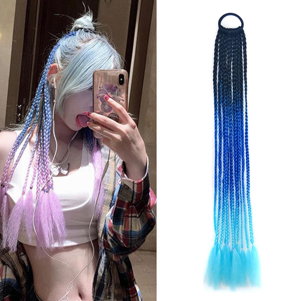 Vibrant Braid Hair Band With Corn Silk Dreadlocks - Colour 35-1915197871393738757