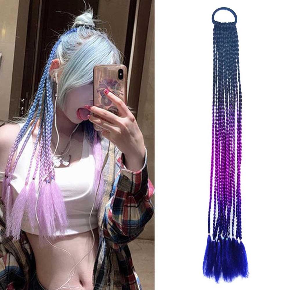 Vibrant Braid Hair Band With Corn Silk Dreadlocks - Colour 49-1915197540173746176